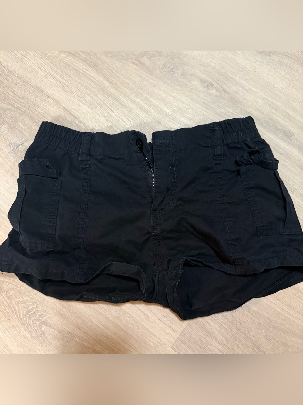 Black cargo shorts